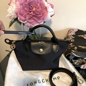 Personalized Longchamp top-handle xs with crossbody